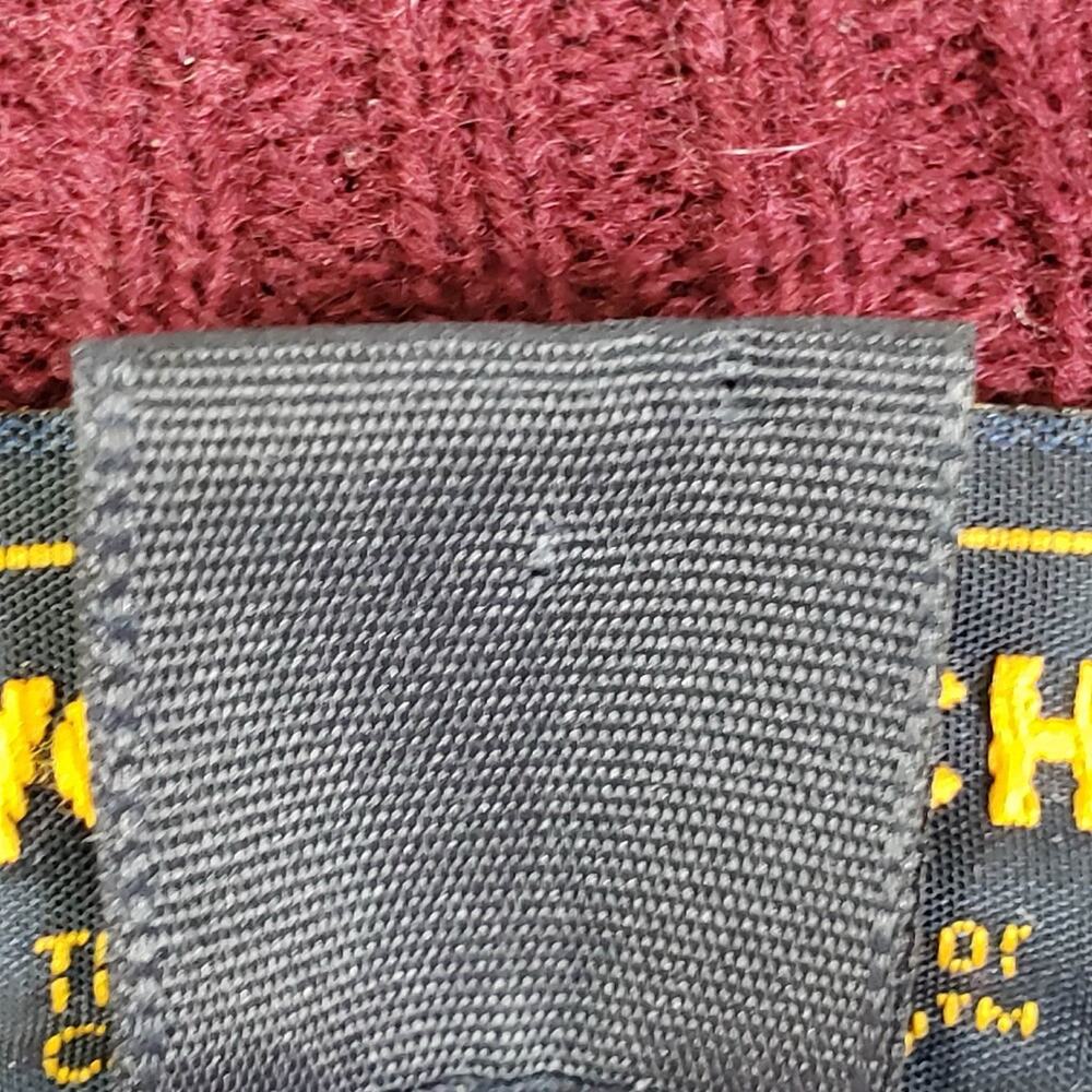 Vintage Woolrich Sweater Wool Knit Burgundy Crewneck Mens Size Large - Picture 8 of 9
